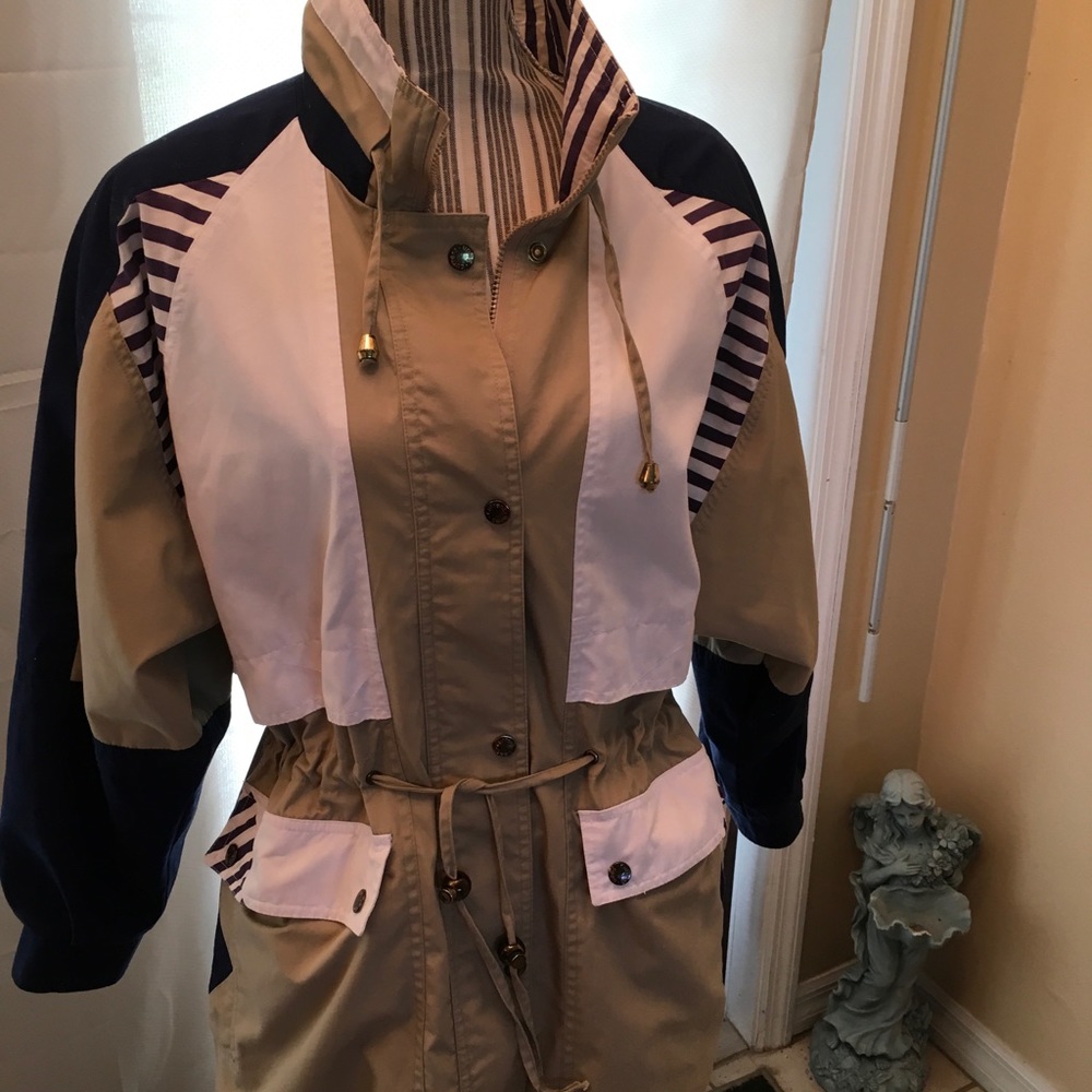 Westport Rain Jacket/Coat Blue & Tan size Med - Picture 3 of 12